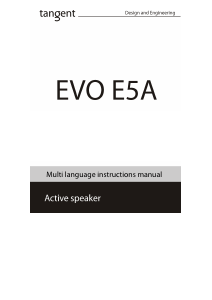 Brugsanvisning Tangent EVO E5A Højttaler