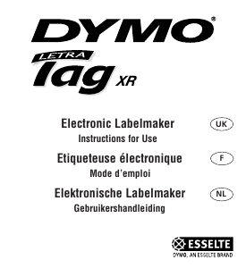 Manual Dymo LetraTag XR Label Printer