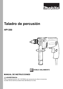 Manual de uso Makita HP1350 Taladradora de percusión