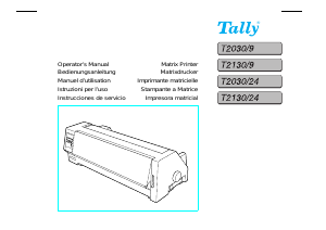 Bedienungsanleitung Tally T2030/9 Drucker