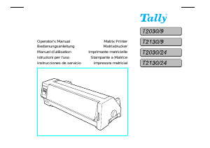 Bedienungsanleitung Tally T2130/9 Drucker