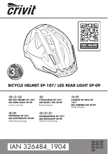 Bedienungsanleitung Crivit IAN 326484 Fahrradhelm