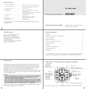 Handleiding Seiko 5D44 Uurwerk