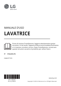 Manuale LG F4WV308S3E Lavatrice