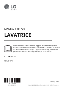 Manuale LG F4WV309S6E Lavatrice