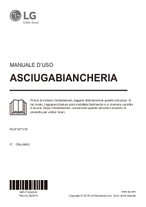 Manuale LG RC90V9AV2W Asciugatrice