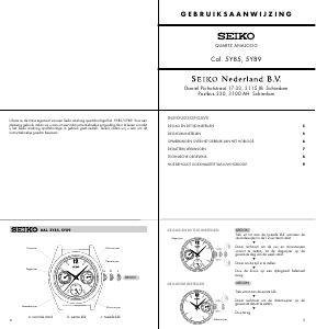 Handleiding Seiko 5Y89 Uurwerk