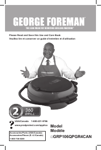 Handleiding George Foreman GRP106QPGR4CAN Contactgrill