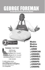 Manual de uso George Foreman GR50VCAN Grill de contacto