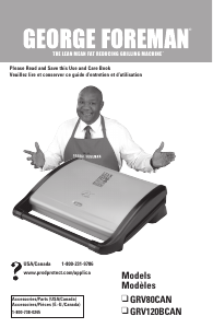 Mode d’emploi George Foreman GRV80CAN Grill