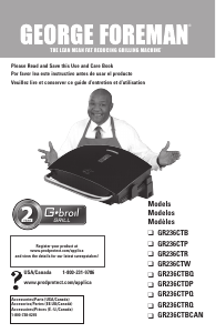 Mode d’emploi George Foreman GR236CTDP Grill