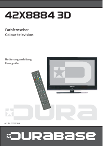 Bedienungsanleitung Durabase 42X8884 3D LED fernseher