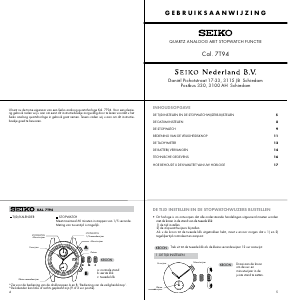Handleiding Seiko 7T94 Uurwerk