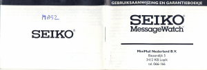 Handleiding Seiko MA52 Uurwerk
