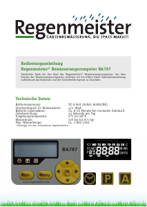 Bedienungsanleitung Regenmeister BA787 Bewässerungscomputer