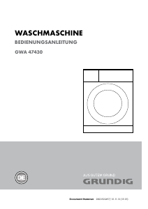 Bedienungsanleitung Grundig GWA 47430 Waschmaschine