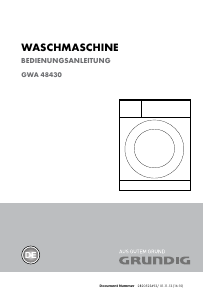 Bedienungsanleitung Grundig GWA 48430 Waschmaschine