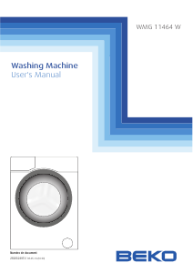 Manual BEKO WMG 11464 W Washing Machine