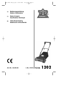 Bedienungsanleitung Topcraft TCVK 1202 Vertikutierer