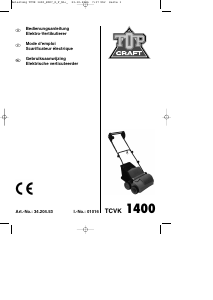 Handleiding Topcraft TCVK 1400 Verticuteermachine