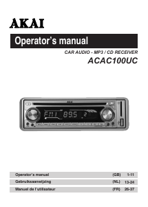 Handleiding Akai ACAC100UC Autoradio