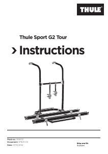 Instrukcja Thule Sport G2 Tour Bagażnik rowerowy