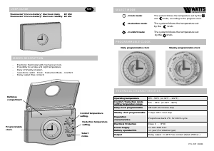 Handleiding Watts BT 050 Chrono Battery Thermostaat