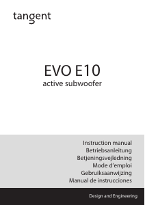 Manual de uso Tangent EVO E10 Subwoofer