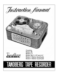Handleiding Tandberg 2-T Taperecorder