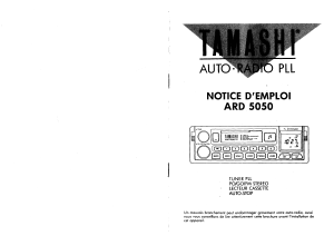 Mode d’emploi Tamashi ARD 5050 Autoradio