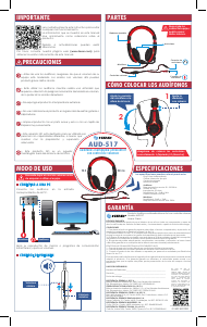 Manual de uso Steren AUD-517 Auriculares