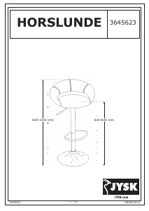 Bedienungsanleitung JYSK Horslunde Barhocker