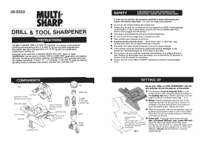 Manual Multi-Sharp 30-6532 Drill Bit Sharpener