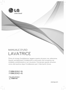 Manuale LG F10B9LD Lavatrice