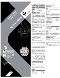Mode d’emploi Geonaute Synkron 200M Montre sport
