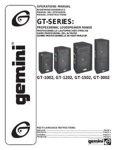 Mode d’emploi Gemini GT-1002 Haut-parleur