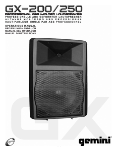 Manual Gemini GX-200 Speaker