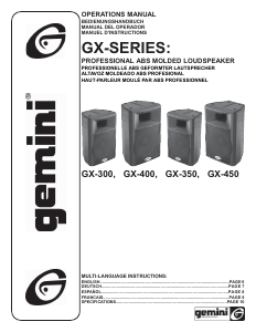 Bedienungsanleitung Gemini GX-300 Lautsprecher