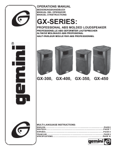 Mode d’emploi Gemini GX-350 Haut-parleur