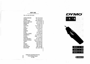 Brugsanvisning Dymo 1575 Etiketmaskine