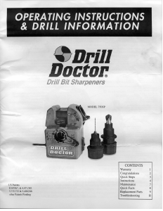 Handleiding Drill Doctor 750SP Boor bit slijpmachine
