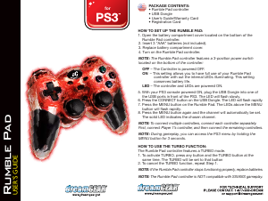 Manual de uso Dreamgear DGPS3-1372 Rumble Pad (PlayStation 3) Mando