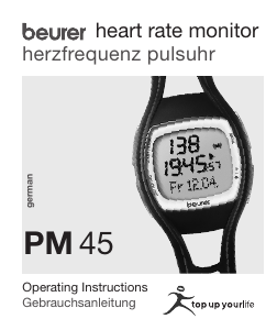 Manual Beurer PM 45 Heart Rate Monitor