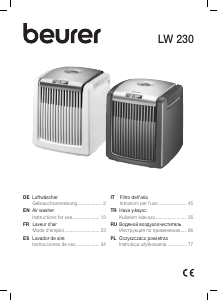 Kullanım kılavuzu Beurer LW 230 Hava filtresi