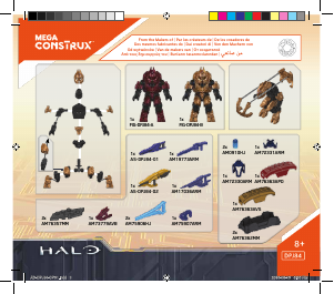 Manual Mega Construx set DPJ84 Halo Elite weapons customizer pack