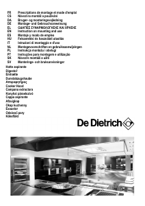Manuál De Dietrich DHG1136X Odsavač par
