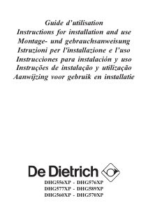 Mode d’emploi De Dietrich DHG577XP1 Hotte aspirante