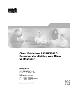 Handleiding Cisco 7912G IP telefoon