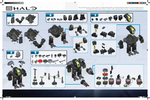Manual Mega Bloks set CNC98 Halo Heavy assault cyclops