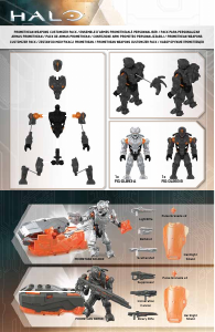 Manual Mega Bloks set DLB93 Halo Promethean weapons customizer pack